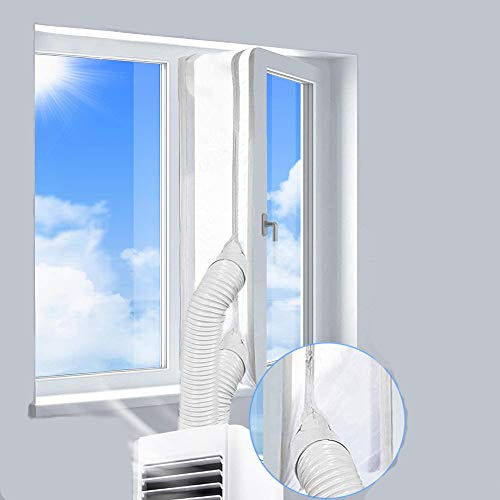 GEBIN Window Seal Air Conditioning, 300/400/500cm Universal Window Seal for Portable Air Conditioning Unit and Dryer, Easy To Install, Zipper Design - No Need for Drilling Holes (300cm(118in))