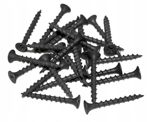 Tornillos de yeso para paneles de yeso, 3,5 x 25-1000 unidades, rosca gruesa + tornillos PH2 Bit para montaje rápido