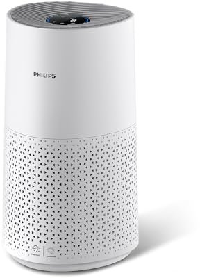 Philips Serie 1000 Purificador de Aire, Elimina Gérmenes, Polvo y Alérgenos en Habitaciones de hasta 78 m², CADR 300 m³/h, Modo de Reposo (AC1711/10)