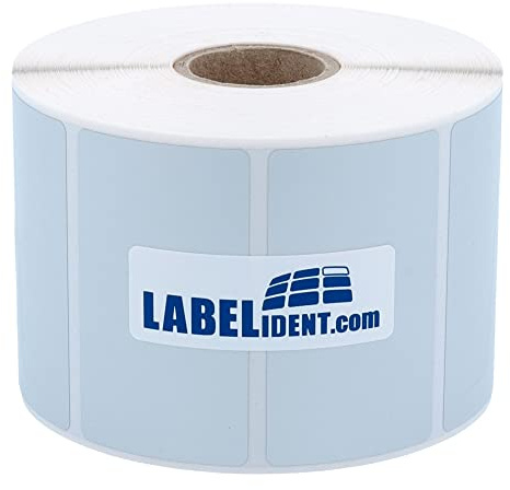 Labelident Polyester Thermotransfer Etiketten silber - 60 x 34 mm - 1.250 PET Etiketten aus wasserfester Polyesterfolie, selbstklebend auf Rolle