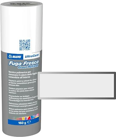 MAPEI Ultracare FUGA FRESCA 111 Silbergrau Polymerlack zur Renovierung der Farbe der Betonfugen, Grout Refresh Flasche 160 g.