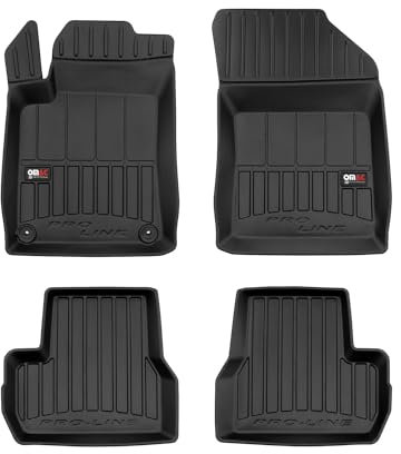OMAC Gummi Fußmatten kompatibel mit Citroen C3 2009-2017 Premium TPE Automatten Schwarz 4X