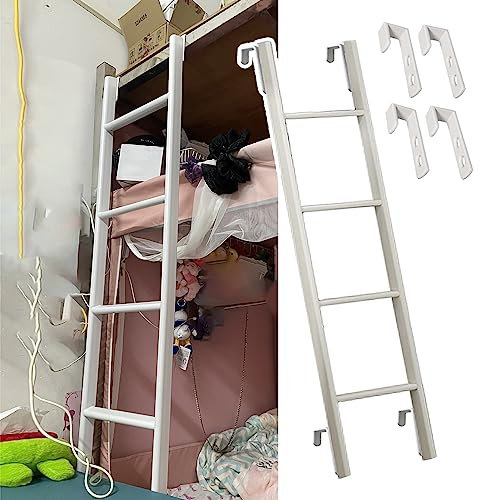 Échelles de Lit Échelle de Couchette de Camping-car Peu Encombrante avec Crochet, Échelle de Lit Superposé Blanche pour Caravane de Camping-car, Maison Dortoir Appartement Ferme Escabeau ( Size : 140c