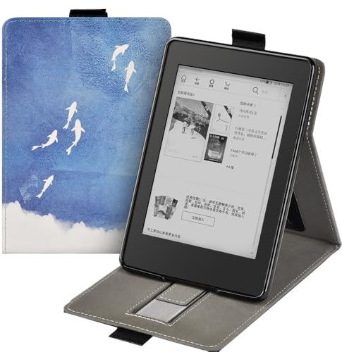 Hülle für 6 Zoll Kindle Paperwhite 10. Generation [Veröffentlicht im 2018], Aufstehen Schutzhülle Mit Handschlaufe und Magnet Funktion, Intelligent Schlafen/Wach Funktion (Modell: PQ94WIF)