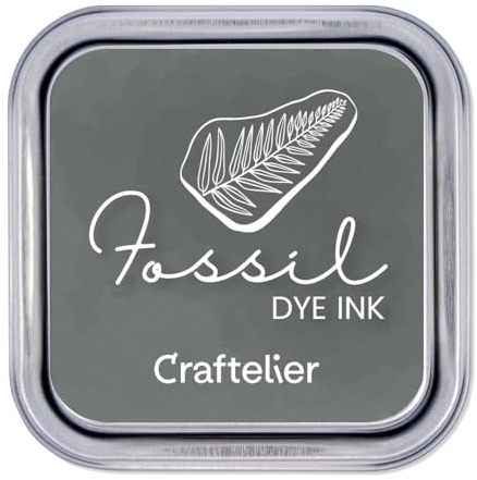 Craftelier Tintenkollektion auf Wasserbasis | Metallbox mit starkem Verschluss | Acryl- oder Gummistempel und poröse Oberflächen | 21 Farben (Fossil)