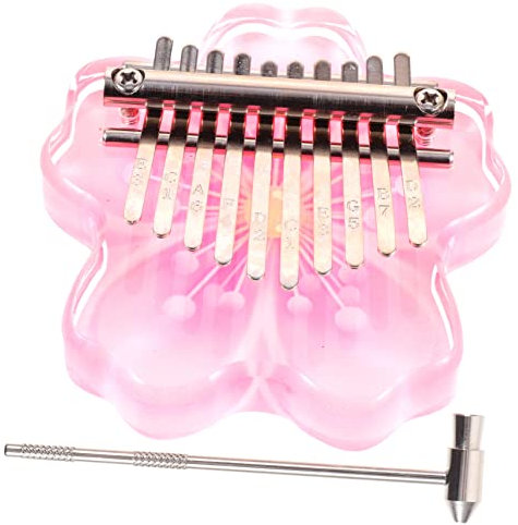ibasenice Mini-kalimba Zum Lernen 10 Tasten Acrylmaterial Fingerpiano für Jungen und Mädchen Stilvoll und Leicht Zu Reinigen