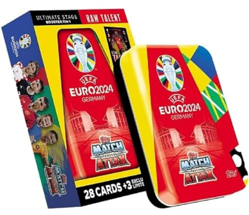 Euro 2024 Mini Match Attax Cards Tin