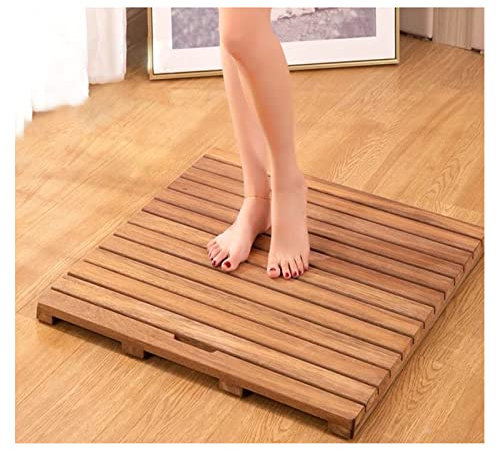 Bambusmatte, Duschmatte aus Holz, Bambus-Badematte, Entenbrett, wasserdichte Badewannen-Bodenmatte für Badezimmer zu Hause, Außendusche, anpassbar, 70 x 110 cm