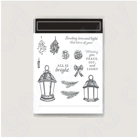 Wisafory Stempel und Stanzschablonen Set Stempel und Stanzformen Silikonstempel und Stanzen Set Weihnachts Stanzformen Schablonen für DIY, Scrapbooking, Grußkarten, Geschenkkarton-Dekoration 14#
