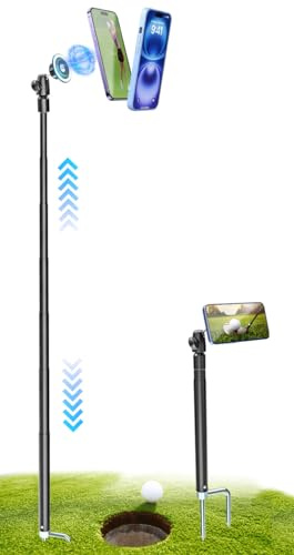 Kolasels Golf Monopod Selfie Stick with Magnetic Phone Holder Mount - 57 Metal Pole Golf Phone Holder for Record Swing, Putting, Golf Training Aid, Tripod for iPhone 16 15 Compatible with Magsafe