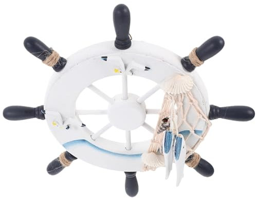HOMOCONO Nautisches Steuerrad Wanddeko Mediterrane Wandverzierung Für Wohnzimmer Hotel Mehr Leichtes Kreatives Design Mit Feiner Handwerkskunst