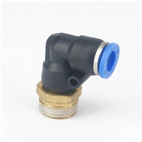 PIUHRKLEVD 5pc 1/2 Male to Fit Tube O/D 10mm Pneumatic Elbow Push In Connector Union Quick Release Air Fitting Plumbing