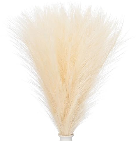 PATIKIL 24in Decoración de Paja de Pampa, 30 Piezas de Paja de Pampa Artificial a Granel, Esponjoso Paja de Pampa Falso Pequeño Secado para Decoración Boho en Casa, Escritorio, Beige