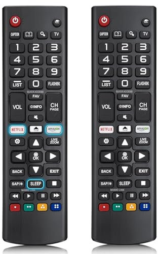 2PCS Telecomando per LG Universale, Sostitutivo Telecomando TV LG, Compatibile con LG Telecomando Smart TV Adatto per LG LCD LED High Definition TVS UHD OLED 3D 4K TV(Batterie non Incluse)