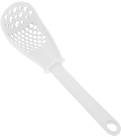 CHUNXVLI Espumadera De Cocina Herramienta colador Cuchara de plástico for Fideos Cuchara de Drenaje for cocinar Olla de Filtro multifunción para Cocinar Y Freír(White)