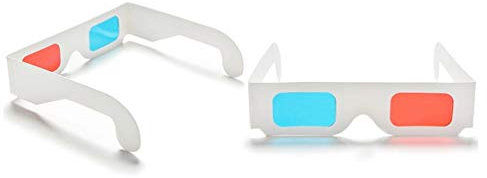 Lurrose 3D-Brille Aus Karton: 20 Stück Universelle Anaglyphen-3D-Brille – Papier Rot Blau Cyan Film