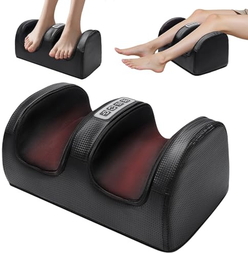 Deciniee Fußmassagegerät: Fussmassagegerät mit Wärmefunktion-Fussmassagegerät Elektrisch für Füße Beine-Wadenmassagegerät zur Entspannung mit Massagefunktion (Britischer Standard Stecker)