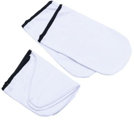 Moufles de Soin des Mains en Paraffine Coton Blanc, 2 Paires Spa | Bain de Cire, Maintien de Chaleur Confortable, Couverture pour Mains et Pieds, Usage Spa