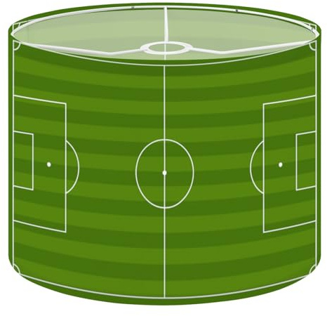 Lamp shades for Table Lamps Green Soccer Field White Boundary Lines Center Circle Medium Drum Lamp Shades 13''W x 10''H Replacement LampShades Spider Fitter Assembly Required 1 Pack