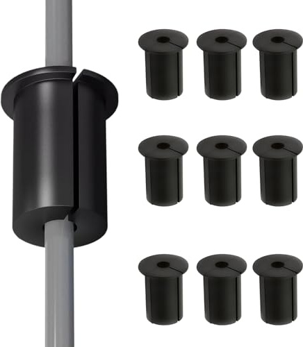 Juego de ojales de paso de cable, organizador de alambre de silicona flexible, 10 accesorios de enrutamiento que mantienen los cables protegidos y ordenados en paredes, escritorios y muebles para