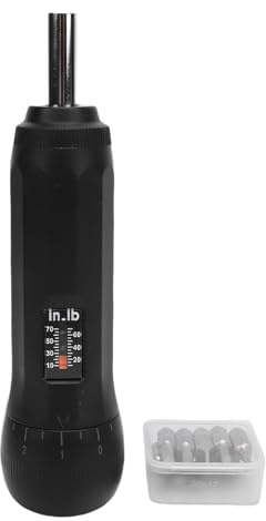 WOHPNLE Cacciavite dinamometrico preimpostato con attacco esagonale un quarto, offre una gamma 10 a 70 libbre per il serraggio con strumenti armaiolo Chiave dinamometrica per bici