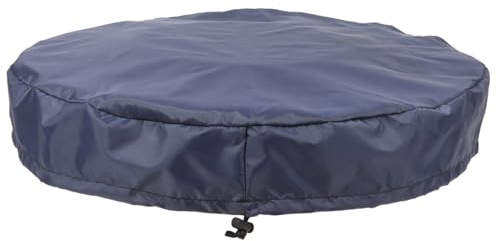 IWOWHERO Copertura per Barile Antipioggia Oxford 210D Copertura per Secchio da Esterno Coulisse Protezione per Secchi Chimici e Barili di Plastica 65X10 CM Blu Scuro
