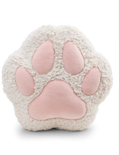 NICI Kissen Pfote 35x35cm - weiß - Flauschiges Kuscheltierkissen für Kinder und Erwachsene, Plüschkissen ideal für Zuhause, Kindergarten oder unterwegs - 63079