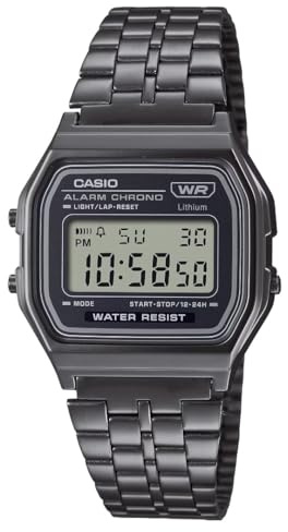 Casio Vintage Collection Digital Watch A158WE, Black, 36.8 x 33.2 x 8.2 mm, Retro