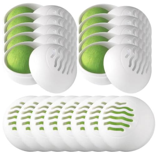VILLFUL 18pezzi Palline Deodoranti per Scarpe Bianco in Plastico per Armadi Casa e Auto Funzione Antiodore e Rinfrescante per Scuole e Uffici
