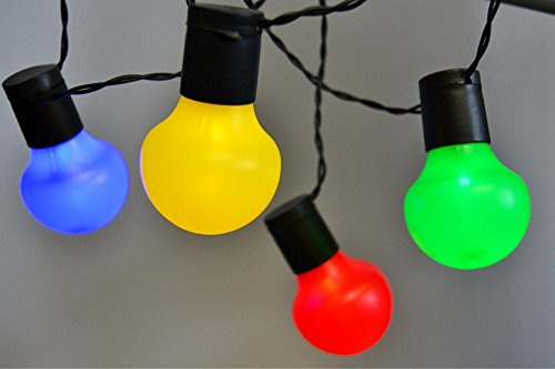 LED Party-Lichterkette 20er mit 20 Kugeln bunt für innen und außen