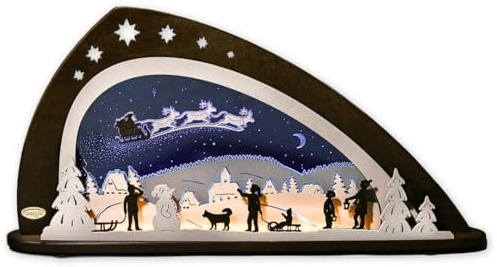 weigla Arco decorativo con luces LED, diseño de Papá Noel