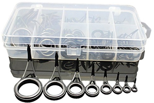 Rutenringe-Set, verschiedene Größen, Reparatur-Set, für Angelrute, Angeln, 75-teiliges Set