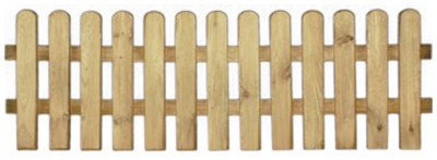 StaketenZaun 'Premium' 180x60/60cm - gerade – kdi / V2A Edelstahl Schrauben verschraubt - aus getrocknetem Holz glatt gehobelt – gerade Ausführung - kesseldruckimprägniert