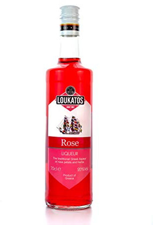 Rosenlikör Loukatos 20% 700ml Likör Rose aus Griechenland - Rosen Liqueur Schnaps