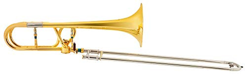 Lechgold QP-18L Quartposaune - Stimmung: Bb/F - handgehämmertes Schallstück aus Messing - 3 auswechselbare Mundrohre - inkl. Koffer