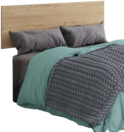 Miroytengo Cabecero De Cama Clim en Melamina - Diseño Sencillo En Color Roble Gold para Camas De 150 O 135 cm