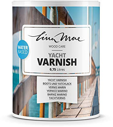 Boots und Yatchlack mit Glänzende Oberfläche Wasserbasiertem - Verziert und Schützt Holz im Außenbereich mit Besonderer Widerstandsfähigkeit in Meeresumgebungen (750 ml, Farblos)
