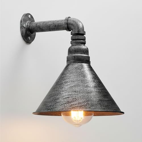 LEDSone Steampunk - Lámpara de pared vintage de metal antiguo, tubo de agua, E27, soporte de pared, accesorios de iluminación para dormitorio, sala de estar