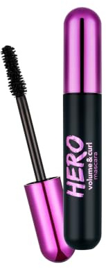 Flormar Hero Volume & Curl Mascara Noir Intense – Volume, Allongement et Recourbement pour Cils Parfaits, Effet Faux Cils Naturel, Maquillage Professionnel Femme