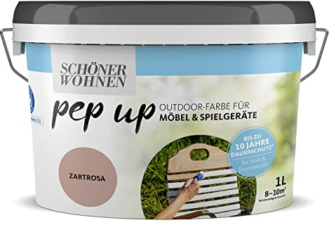 Pep up Outdoor-Farbe f. Möbel & Spielgeräte 1 Liter (Zartrosa)