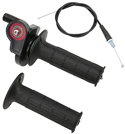 Motorcycle Throttle Handle Grip Cable, Fydun 1 Pair 22mm Twist Throttle Grips with Cable for CRF KLX TTR 110 125 150 200 Dirt Pit Bike