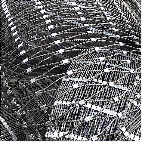 Drahtseilnetz aus Edelstahl 304, flexibles Kabelgeflecht-Gartennetz, Balkon-Treppengeländer-Schutzbegrenzungs-Fallschutznetz, Nutztier-Barriere-Dekorzaun (Größe: 1 x 1 m) ( Size : Thickness 2.5mm )