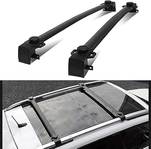 NOVSKI 2 Stück Auto Querträger Dachträger für Jeep Compass 2011-2016,Dachgepäckträger Gepäckträger Roof Rack Rails Diebstahlsicherung Zubehör
