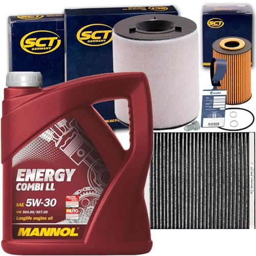 Filterset+Mannol 5W30 Öl | SH4049P+SB2309+SAK123+1113800100+Mn+Mannol 5W30 Öl für 1.6 Tdi Polo 6R Roomster Fabia 2 Ibiza 4