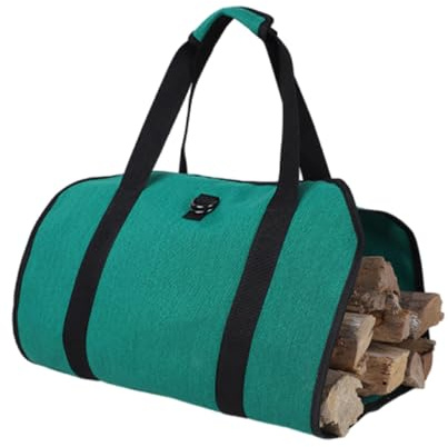WYFDMNN Fireplace Firewood Storage Bag Tote Holder Waterproof Wooden Outdoor, Water Resistant Firewood Carrying Bag Sturdy Wood Holder Carrying Bag Firewood Bag,A