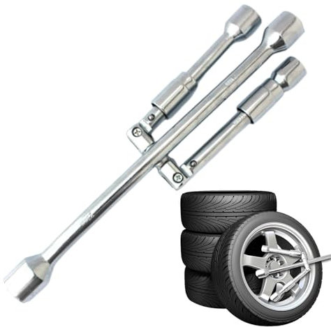Radschlüssel | 4-Wege-Kreuz-Radschlüssel | 35,6 cm (14 Zoll) Mehrzweck-Klappschlüssel für Wohnmobile, Autos, SUVs, LKWs, Fahrzeuge, Automoblie