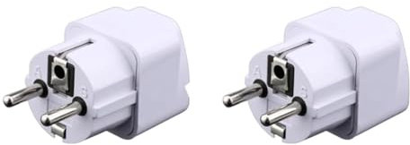 Jembe - Universal UK US to EU Plug AC Power Outlet Charger Adapter Converter European Standard Plug Travel Plug (2)