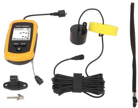 Ekolod Gjutbar Kajakbåt Fishfinder Bärbar Fish Depth Finder LCD-skärm Handhållen Fishfinder 200khz Ekolod Frekvens Gjutbar Kajakbåt Fishfinder