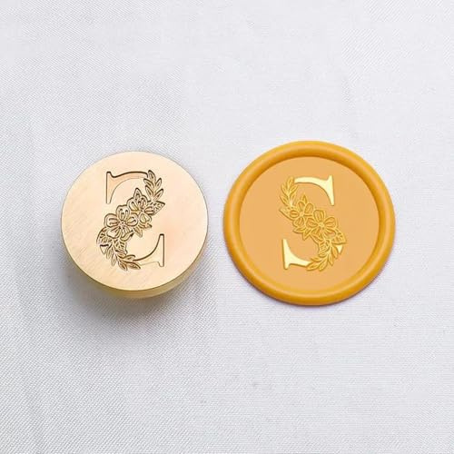 Siegelkopf aus Messing, Vintage-Stil, 2,5 cm, englisches Alphabet, Siegelwachs, Retro-Buchstaben, Siegel, Stempel, Werkzeuge, Hochzeit, Party, Einladung, Geschenk, Sammelalbum, Dekoration, Stil S