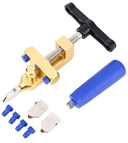 Cortador de Vidrio Portátil, Cuchilla Aleación Acero, Adecuada para Objetos 3-15 Mm Espesor, Cortado, Azulejos Cerámica, Vitrificados con Precisión Línea Recta, Cortes ángulo